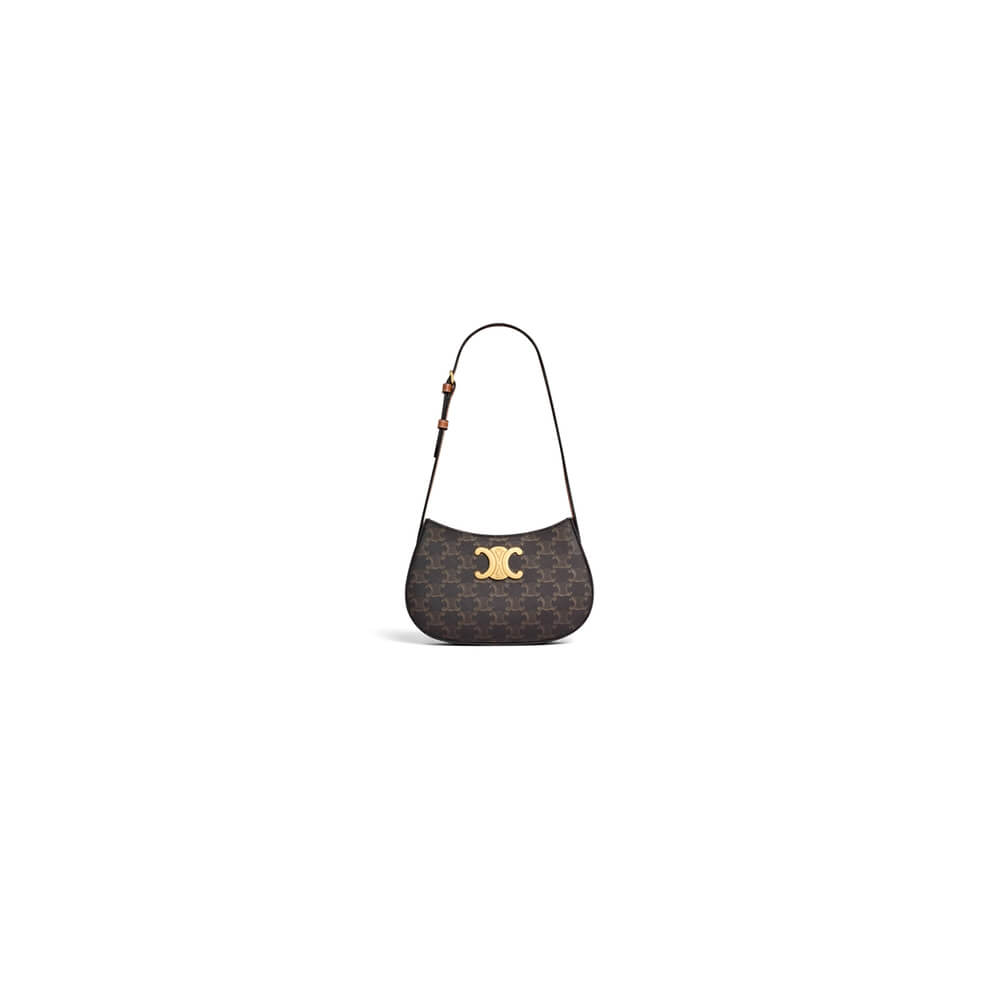 CELINE MEDIUM TILLY BAG in Triomphe canvas and calfskin