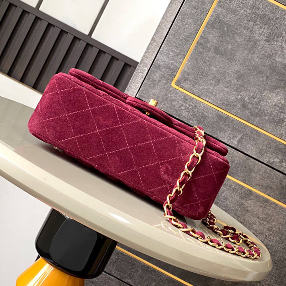 CHANEL SUEDE MINI FLAP BAG(HIGH-END GRADE)