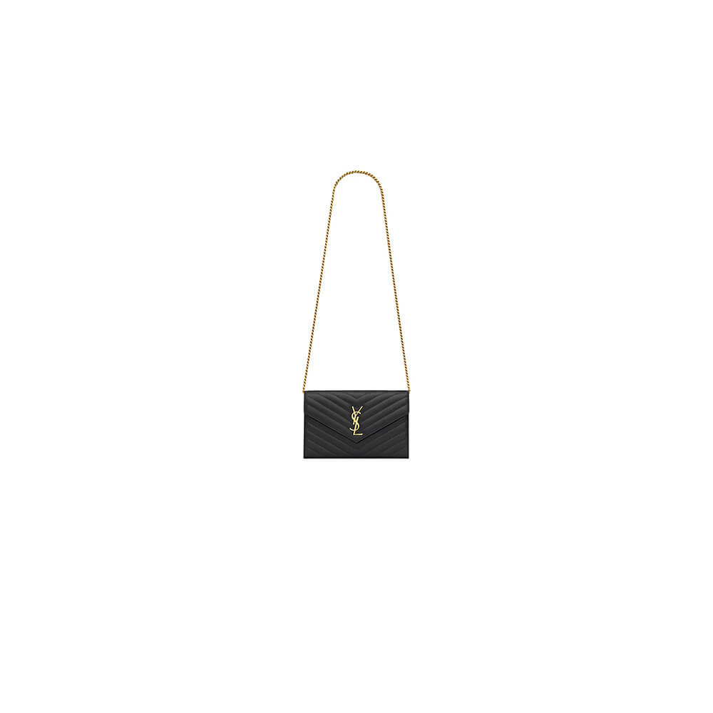 YSL cassandre chain wallet in lambskin